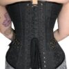 Sort Steampunk Brokade Overbust ryg u. bolero