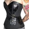 Sort Steampunk Brokade Overbust side u. bolero