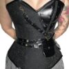 Sort Steampunk Brokade Overbust u. bolero