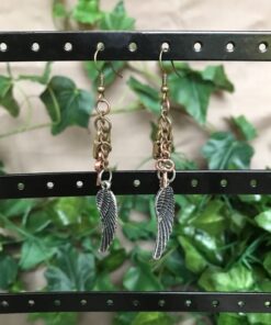 Steampunk Øreringe med Fjer